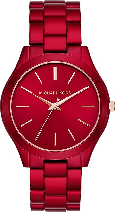 red gold michael kors watch|mk3895.